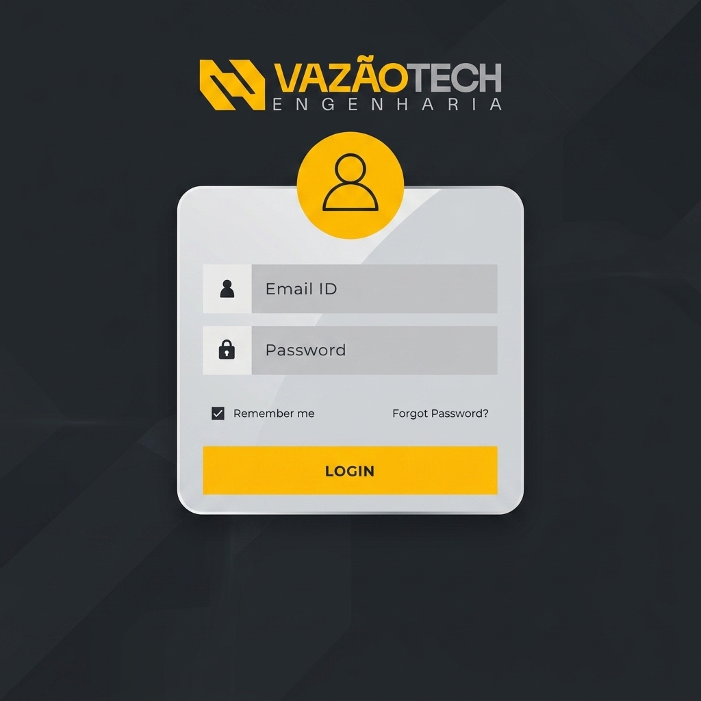 Tela de login do aplicativo VazãoTech.